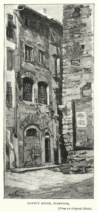 Dantes Haus, Florenz von William Henry James after Boot